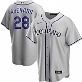 Rockies 28 Nolan Arenado Gray 2020 Nike Cool Base Jersey Dzhi,baseball caps,new era cap wholesale,wholesale hats